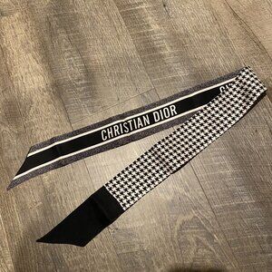 Dior Houndstooth Twilly